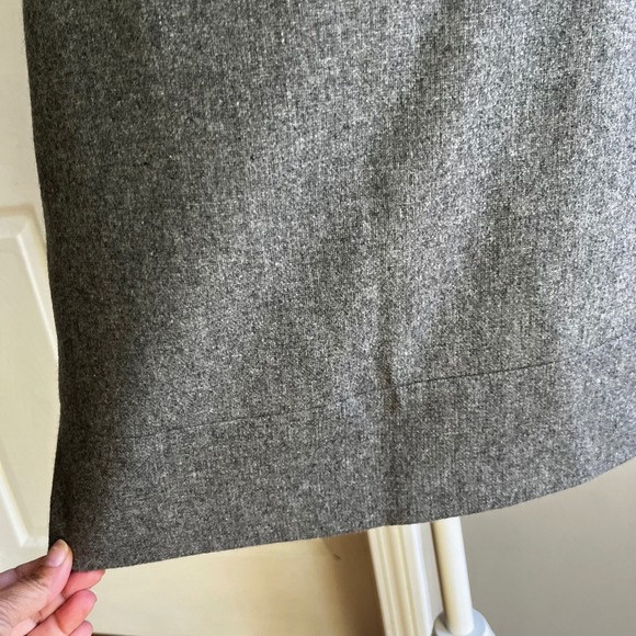 KENAR Mini Gray Wool Blend Mini Skirt Career Business Office Wear Classic - Picture 3 of 7